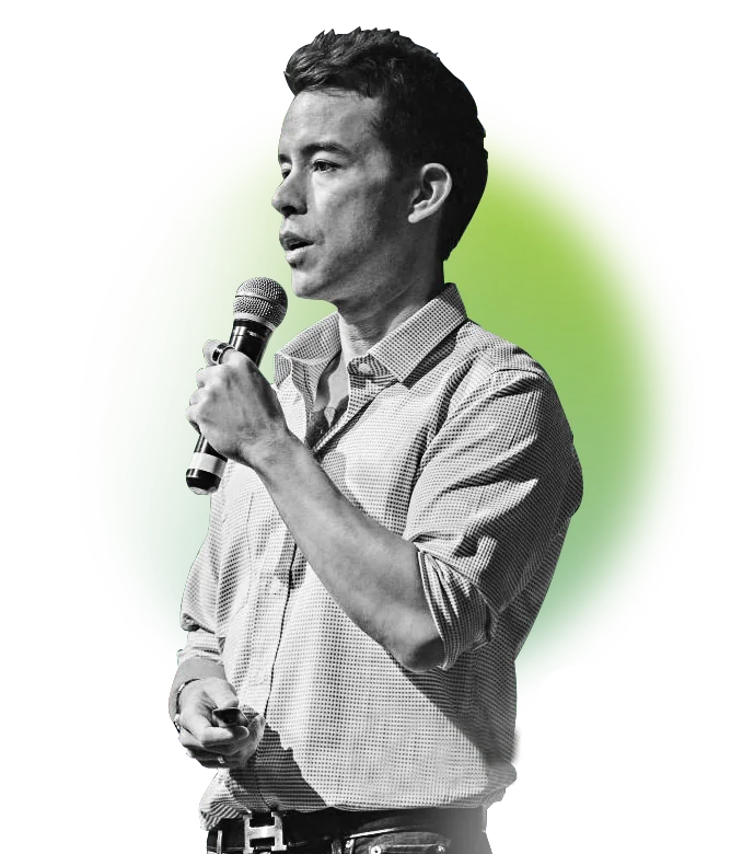 Matt Diggity speaking on stage
